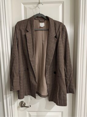 H&M oversized houndstooth blazer